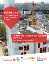 « Quoi de neuf, chercheurs ? Les défis d’un foncier et d’un logement abordables » - 1er décembre 2021 – Actes n°29